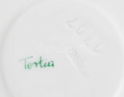Herendi Tertia teás csésze aljjal. Kézzel festett, jelzett, hibátlan