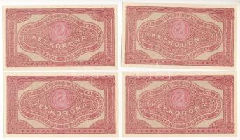 1920. 2K (4db) sorszámkövetők "2ab011 *507757 - 2ab011 507760" T:UNC,AU Adamo K7/1