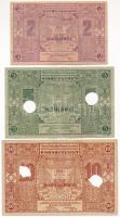 Montenegró 1912. 2P + 5P lyukasztással érvénytelenítve + 10P lyukasztással érvénytelenítve T:F,VG Montenegro 1912. 2 Perpera + 5 Perpera cancelled with holes + 10 Perpera cancelled with holes C:F,VG