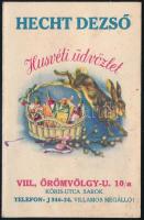 Hecht Dezső (Bp. VIII. Örömvölgyi u.) árjegyzék, húsvéti üdvözlettel