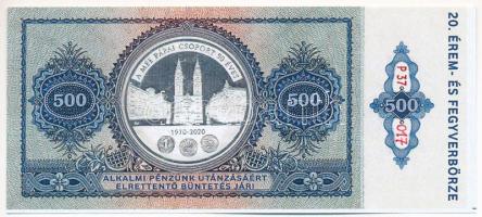 Pápa 2020. augusztus 16. 500Ft "MÉE 20. Érem- és Fegyverbörze" alkalmi pénz + asztalfoglal...