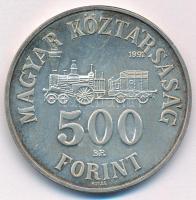 1991. 500Ft Ag "Széchenyi István" T:UNC patina Adamo EM122