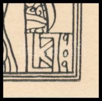 Kozma Lajos (1884-1948): Végzet. Cinkográfia, papír, jelzett a cinkográfián, paszpartuban, 19,5×16,5...