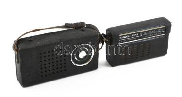 Táskarádió 2 db Vintage táskarádiók: Sokol-403,eredeti bőrtokjában,nem törött!-NEM kipróbált; SELGA ...