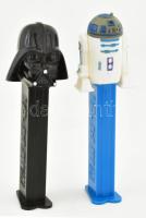 2 db PEZ cukorka adagoló Star Wars karakterekkel: R2D2 robot és Darth Vader