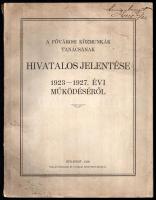 1928 Bp., A Fővárosi Közmunkák Tanácsának hivatalos jelentése 1923-1927. évi működéséről, 118p