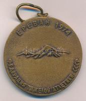 Szovjetunió 1974. "Barátság súlyemelő verseny" bronz díjérem (46mm) T:XF
Soviet Union 197...