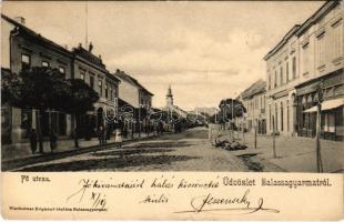 1905 Balassagyarmat, Fő utca, Városháza, Frischer Ignác, Aninger Gyula üzlete. Wertheimer Zsigmond kiadása (EK)