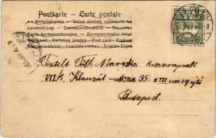 1905 Hortobágy, ló, kutya, magyar folklór művészlap