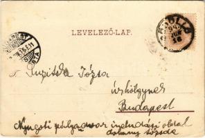 1899 (Vorläufer) Gödöllő, Besnyő, királyi kastély, pavilon a felsőparkban, vasútállomás. Art Nouveau...