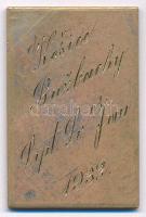 1932. "Kassai Athletikai Klub 1903" bronz plakett gravírozással (45x30mm) T:XF felületi ka...