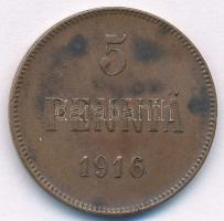 Finnország 1916. 5p Cu "II. Miklós" T:XF
Finland 1916. 5 Pennia Cu "Nicholas II&quot...