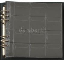 "Münzen" barna műbőr gyűrűs érmeberakó album 256db férőhellyel több klf méretben, használt...