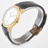 Maurice Lacroix kvarc karóra, elem nélkül, jelzett bőr szíjjal. d: 35 mm