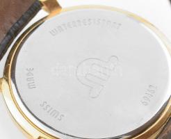 Maurice Lacroix kvarc karóra, elem nélkül, jelzett bőr szíjjal. d: 35 mm