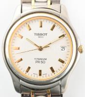 Tissot Titanium PR 50 kvarc karóra, elem nélkül, fém szíjjal. d: 36 mm