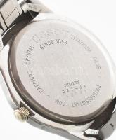 Tissot Titanium PR 50 kvarc karóra, elem nélkül, fém szíjjal. d: 36 mm
