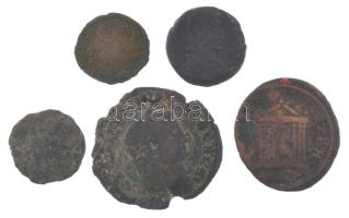 Római Birodalom 5db-os bronz érmetétel T:VF,F Roman Empire 5pcs bronze coin lot C:VF,F