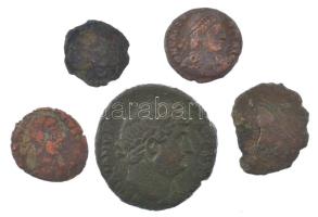 Római Birodalom 5db-os bronz érmetétel T:VF,F Roman Empire 5pcs bronze coin lot C:VF,F