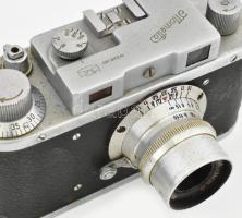 MOM Mometta. minőségi magyar fényképezőgép, Ymmar 1:3,5/50mm objektívvel, eredeti bőr tokjában, zárh...