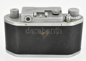 MOM Mometta. minőségi magyar fényképezőgép, Ymmar 1:3,5/50mm objektívvel, eredeti bőr tokjában, zárh...