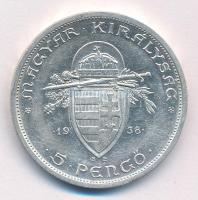 1938. 5P Ag "Szent István" T:2 ph.
Adamo P8.1