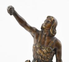 Héphaisztosz a karddal. Bronz szobor. Márvány talapzaton, kard letörött. Jelzés nélkül 20 cm