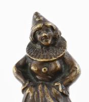 Bohóc lány. Bronz szobor fém talapzaton Jelzés nélkül 14 cm