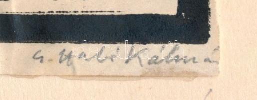 Gáborjáni Szabó Kálmán (1897-1955): Kisfiú, 1927. Fametszet, papír. Jelzett. Kissé foltos. Kartonra ...