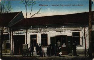 1916 Hatvan, Újhatvan; Vasútas fogyasztási szövetkezet üzlete, Maggi. Vasúti Levelezőlapárúsítás