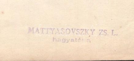 Mattyasovszky-Zsolnay László (1885-1935): Álló női akt. Ceruza, papír. Hagyatéki pecséttel. 34x21 cm