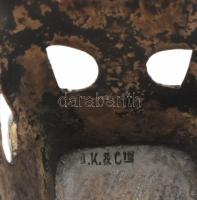 Kúpidő. Albert Kohler & Cie, szecessziós ón figura. Jelzett. XIX. sz. vége. 12 cm / Cupid. Alber...