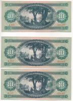 1969. 10Ft "A" (3x, ebből 2x sorszámkövetők) T:AU,F szép papír Adamo F7