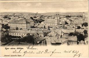 1902 Eger, a város látképe. Kiadja Baross nyomda (EK)