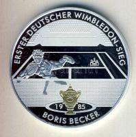 Németország DN "Boris Becker" Ag 20,3g bimetál emlékérem T:PP
