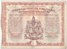Budapest 1917. "Hadsegítési és Népjóléti nyereménykölcsön" nyereménykötvény 40K-ról, szára...