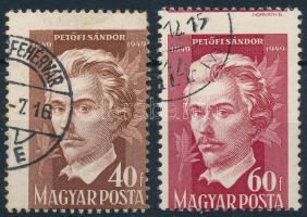 1950 Petőfi III. 40f és 60f elfogazva