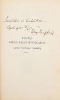 Annuae Litterae Societatis Jesu. De rebus Transylvanicis temporibus principum Báthory. (1579-1613) Collegit et edidit Dr. Andreas Veress. Sumptibus Iosephi Aurelii e L. B. Vécsey de Vécse et Hajnácskő. Fontes Rerum Transylvanicarum. (Erdélyi Történelmi Források Tomus V.) Bp., 1921., Insitutum Fontinum Historicum Hungariae, (Vesprimi, Ex Typographia Dioceseana-ny.), XVI+306 p. Latin nyelven. Kiadói papírkötés, az elülső borító foltos, a hátsó borító sarkán kis hiány.   A kiadó, Vecsey Aurél József (1883-1957) római katolikus pap, teológiai tanár által DEDIKÁLT példány.