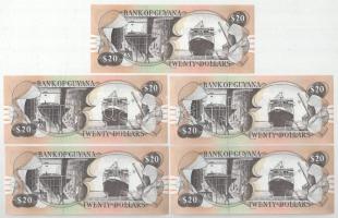 Guyana DN (2018) 20$ (10x) sorszámkövetők "C/65 110981-C/65 110990" T:UNC 
Guyana ND (201...