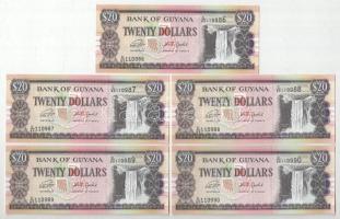 Guyana DN (2018) 20$ (10x) sorszámkövetők "C/65 110981-C/65 110990" T:UNC 
Guyana ND (201...