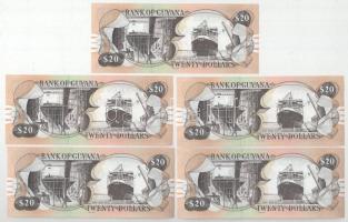 Guyana DN (2018) 20$ (10x) sorszámkövetők "C/65 110981-C/65 110990" T:UNC 
Guyana ND (201...