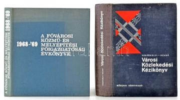 Városi közlekedési kézikönyv. Szerk.: Vásárhelyi Boldizsár, Szabó Dezső. Sajátkezűleg. Bp., 1965, Műszaki. Kiadói kopott, kissé foltos egészvászon-kötés. Megjelent 1100 példányban. +   A Fővárosi Közmű- és Mélyépítési Főigazgatóság évkönyve 1968-'69. Bp., 1970., Mezőgazdasági. Kiadói egészvászon-kötés. Megjelent 3050 példányban.