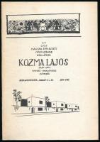 Pusztai László: Kozma Lajos (1884-1948) építész emlékkiállítása. Széksfehérvár, 1984, O.M.F. Magyar Építészeti Múzeuma. 58 p. Fekete-fehér illusztrációkkal, Kozma Lajos (1884-1948) műveinek reprodukcióival illusztrált. Kiadói papírkötésben, borító hátoldala kissé foltos.