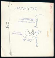 1973 Villányi Zsigmond öttusázó, olimpikon, sajtófotó, a hátoldalon feliratozott, pecséttel jelzett,...