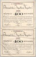 Budapest 1919. "Az Immobilia Ingatlan Forgalmi Részvénytársaság" részvénye 400K-ról szelvé...