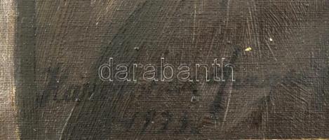 Háromházi Ferger Ferenc (1908-1983): Arckép, 1933. Olaj, vászon, jelzett. Dekoratív fakeretben, 50x4...