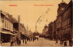 1903 Nagykanizsa, Fő tér a felső templommal, Stern József üzlete. Ifj. Wajdits József kiadása (EK)