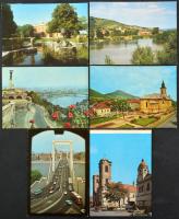 Kb. 100 db MODERN magyar város képeslap / Cca. 100 modern Hungarian town-view postcards