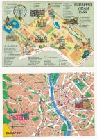 17 db MODERN magyar térképes képeslap: csak Budapest / 17 modern Hungarian map postcards: only Budap...