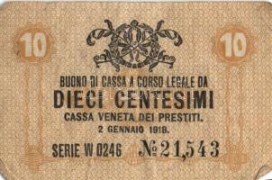 Olaszország/Velence/osztrák-magyar megszállás 1918. 5c, 10c, 50c, 1L, 2L T:II/III,III